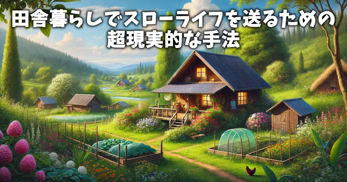 田舎暮らし　スローライフ